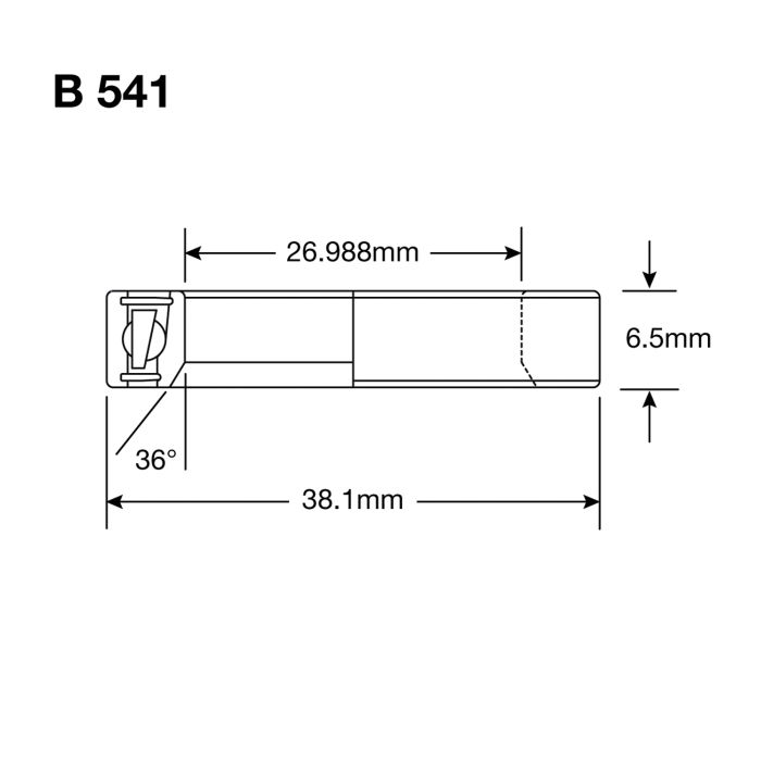 Enduro bearings b 541 max - abec 3 max (radial) - 1 1 16''x1,5''x9 32''