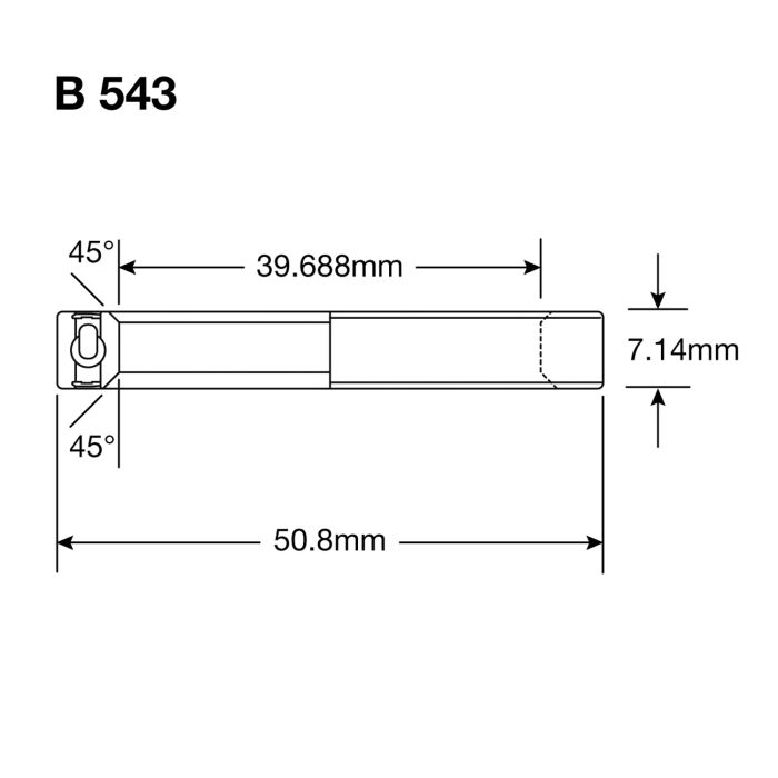 Enduro bearings b 543 llb ss - 440c stainless (radial) - 1 9 16''x2''x9 32''