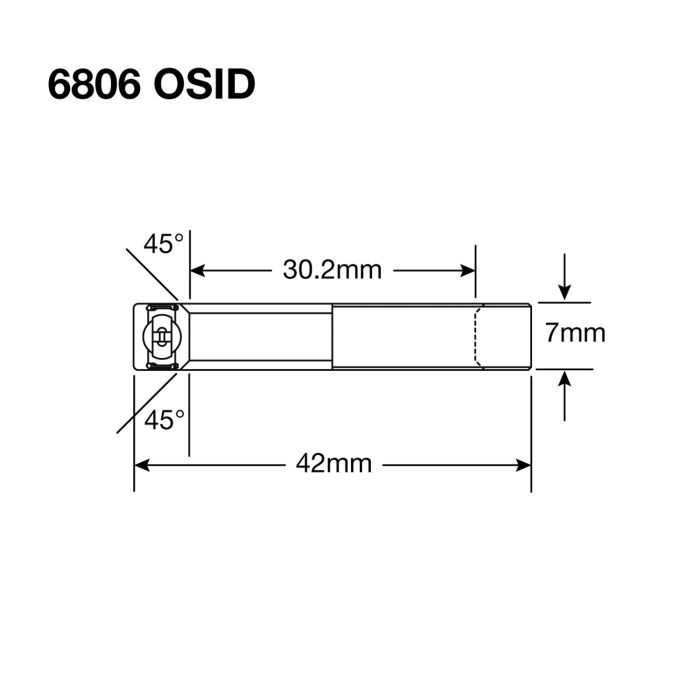 Enduro - lager balhoofd 6806 llb oside 30.2x42x7 (45°x1) abec