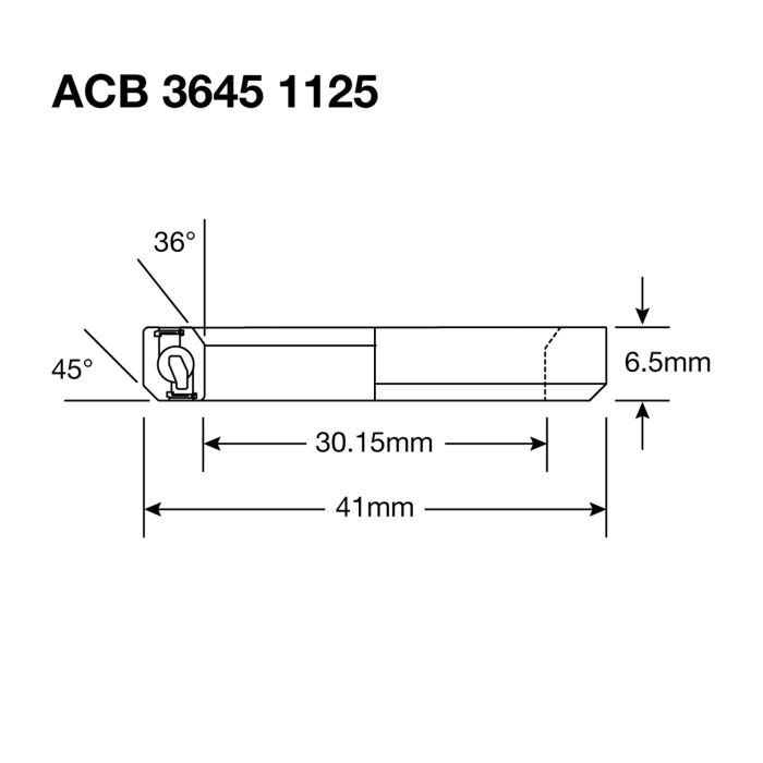 Enduro bearings acb 3645 1125 ss - 440c stainless (angular contact) - 30,5x41,8x6,3 (36x45°)