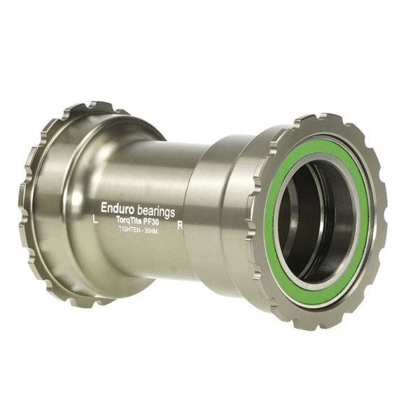 Enduro bearings torqtite bottom bracket - pf30 to 30mm (narrow) - ss - graphite