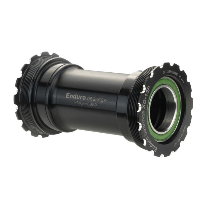 Enduro bearings t47 internal bottom bracket to 24mm - xd-15 pro - black