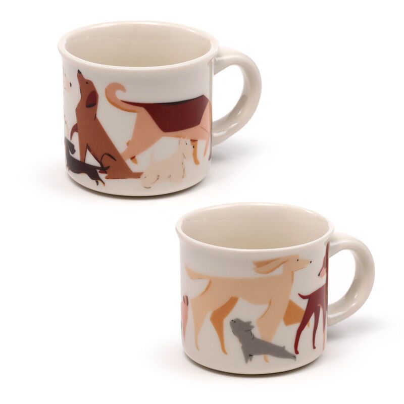 Barks hond set 2 porseleinen espresso kopjes
