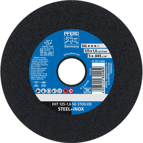 Pferd dss inox a46 125-1.6 | 25 stuks