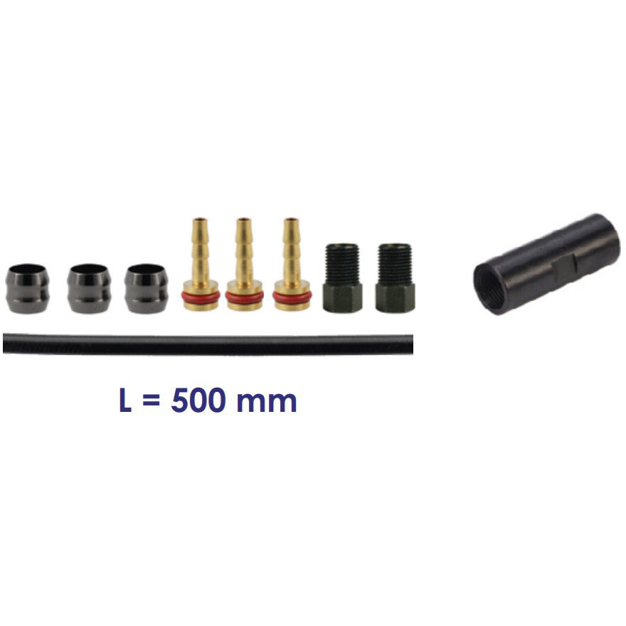 Elvedes vervangingskit hydr. slang 500 mm of. tektro trp 5.0