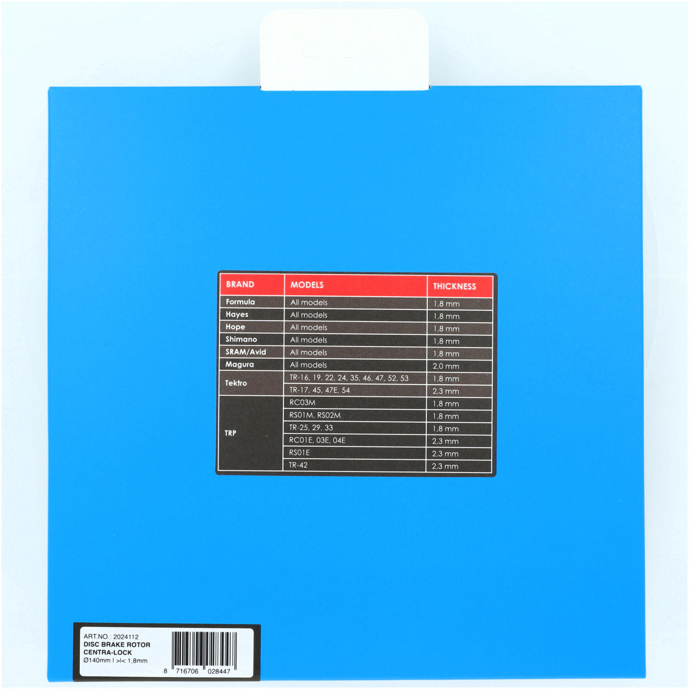 Elvedes remschijf centerlock ø140mm d=1,8mm