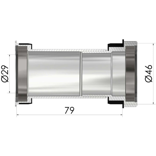 Elvedes trapas twist fit bb right naar sram dub
