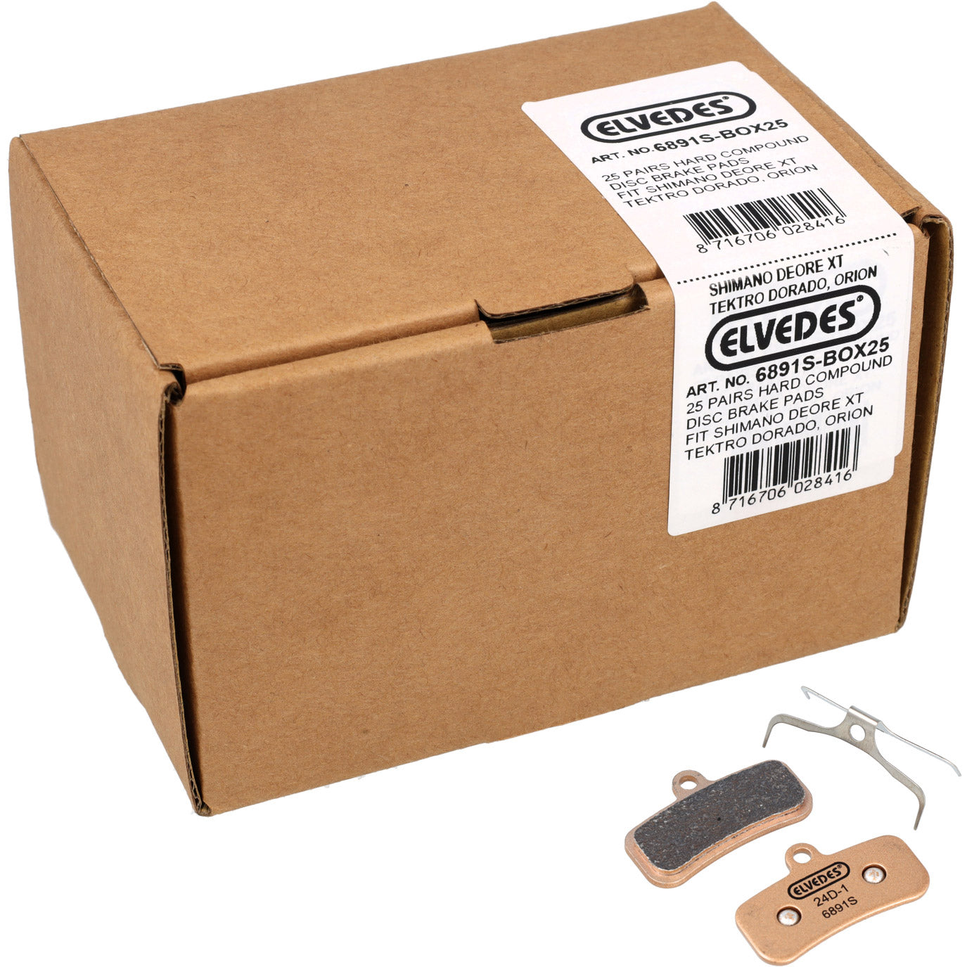 Elvedes schijfremblokken 6891s hard (25pr)