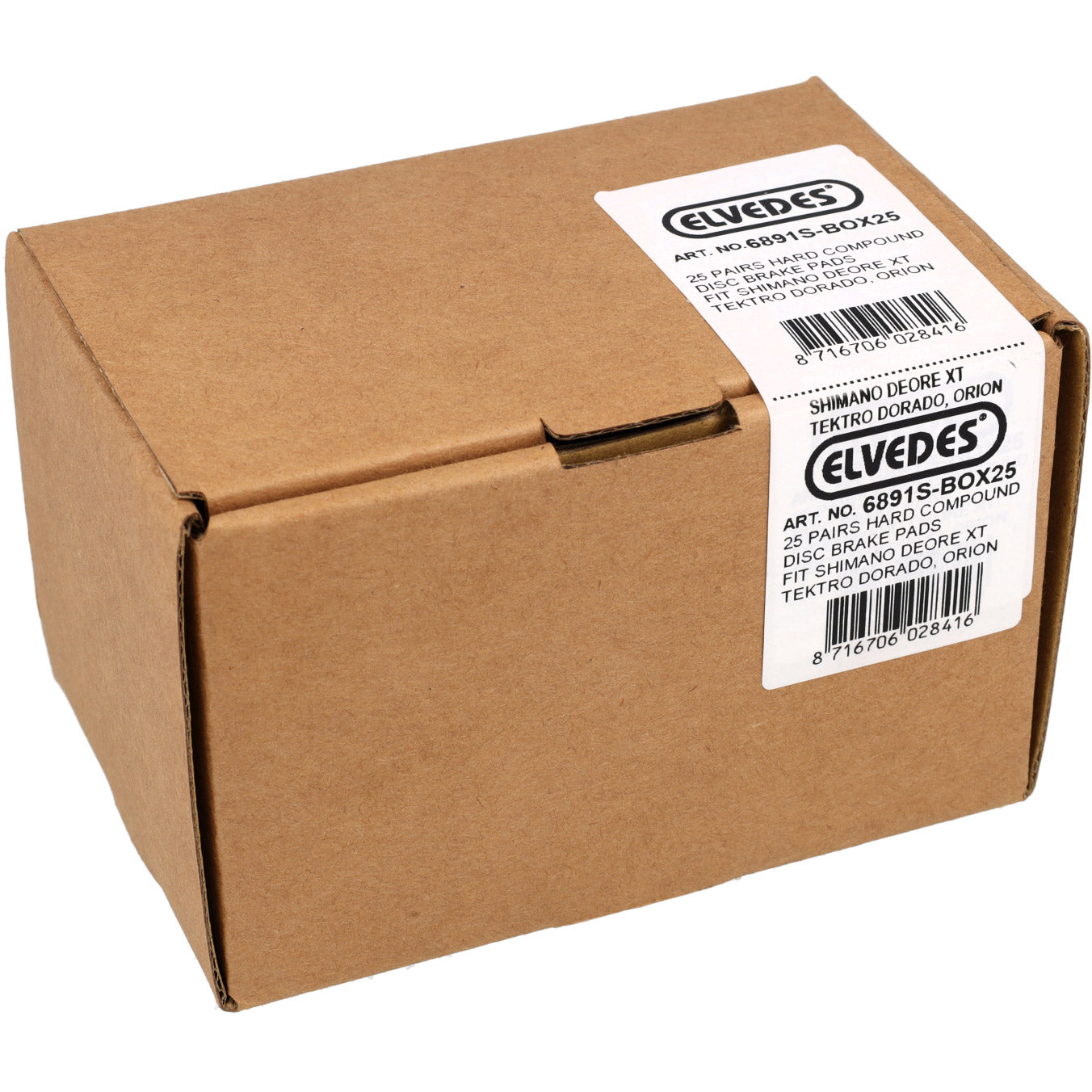 Elvedes schijfremblokken 6891s hard (25pr)