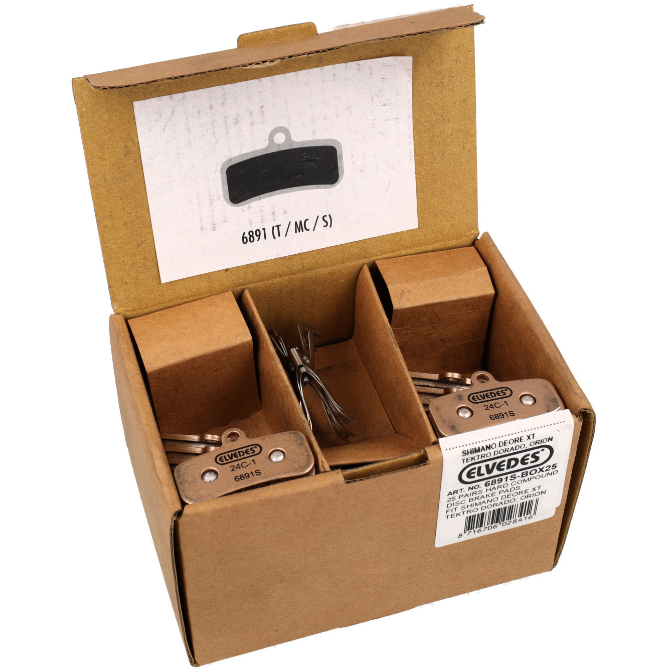 Elvedes schijfremblokken 6891s hard (25pr)