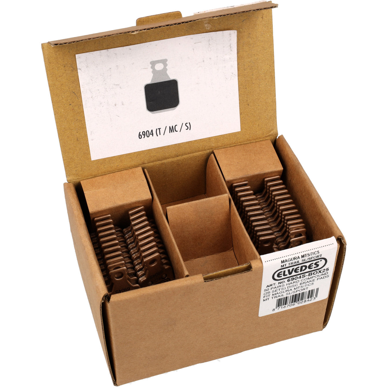 Elvedes schijfremblokken 6904s hard (50pr)
