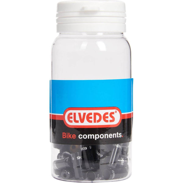 Jar Cable End Cap Elvedes Black 5.0mm | Aluminium | 50 Pieces