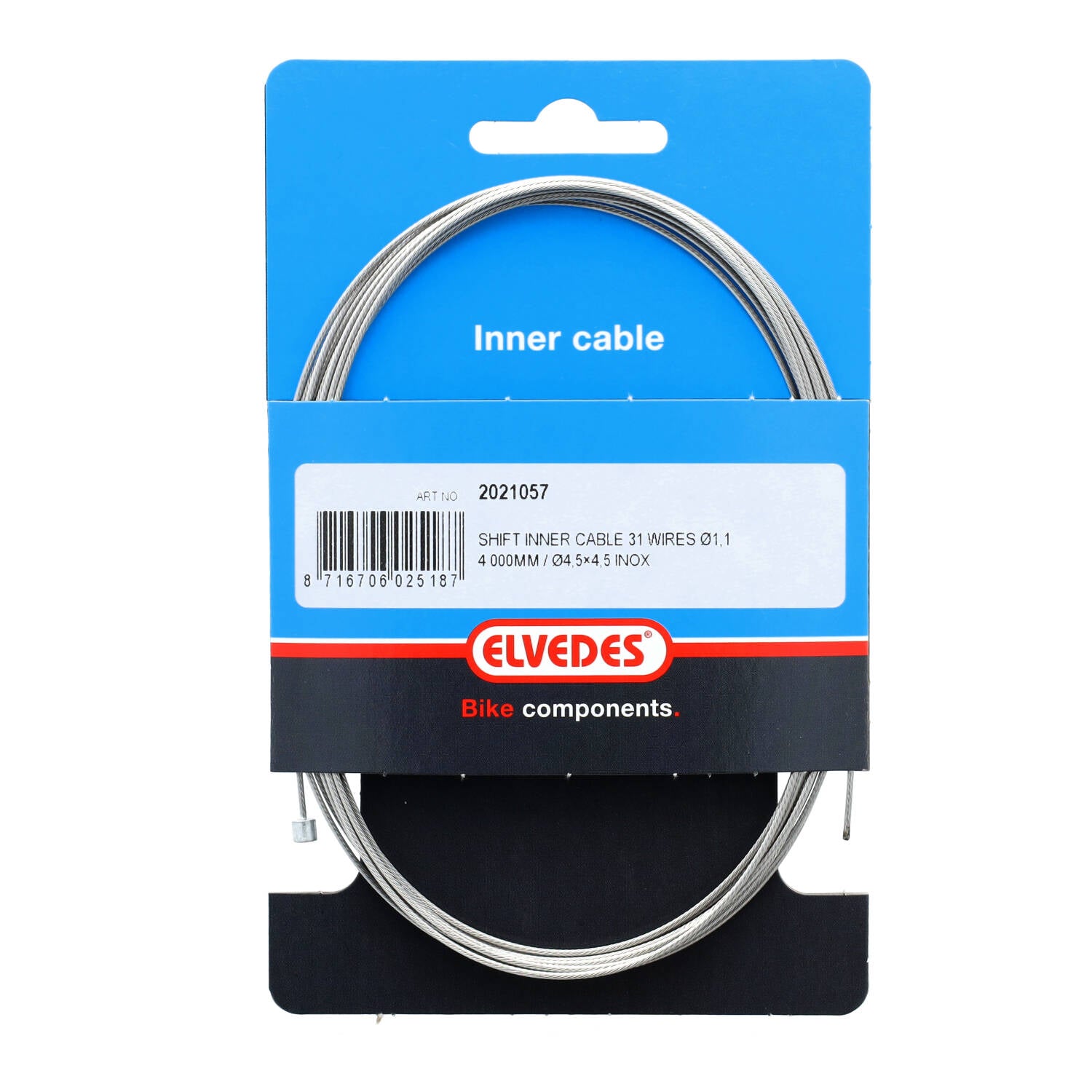 Elvedes cable systems bv Elvedes gear inner cable 4000mm stainless steel N-nipple 2021057