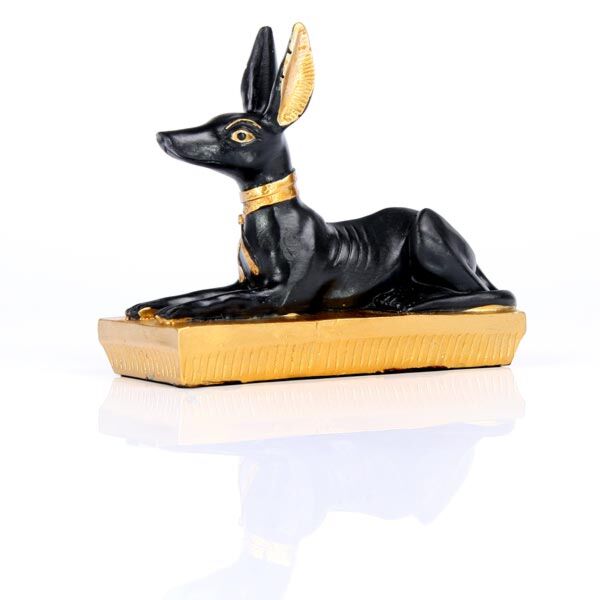 Egypte - zwart goud anubis achteroverleunend