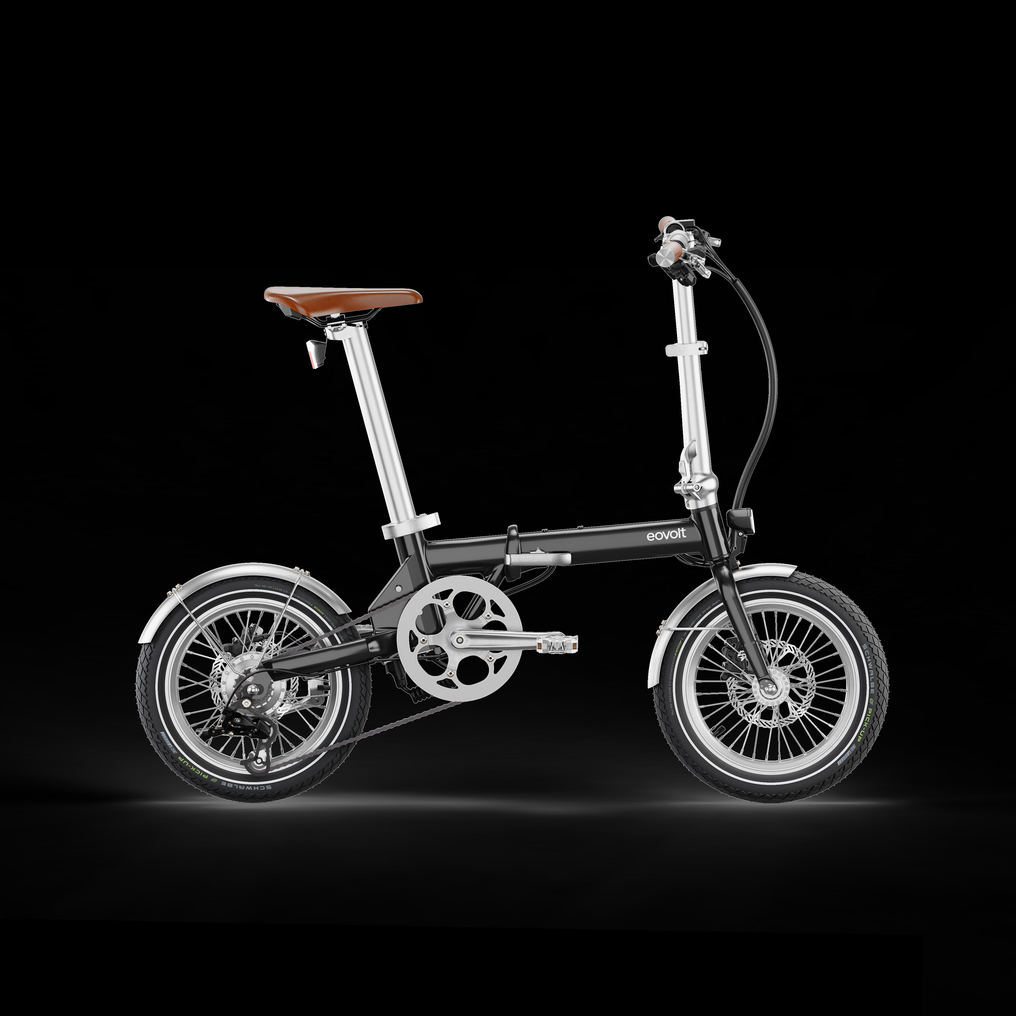 Eovolt elektrische vouwfiets Morning 16 vintage v3 zwart