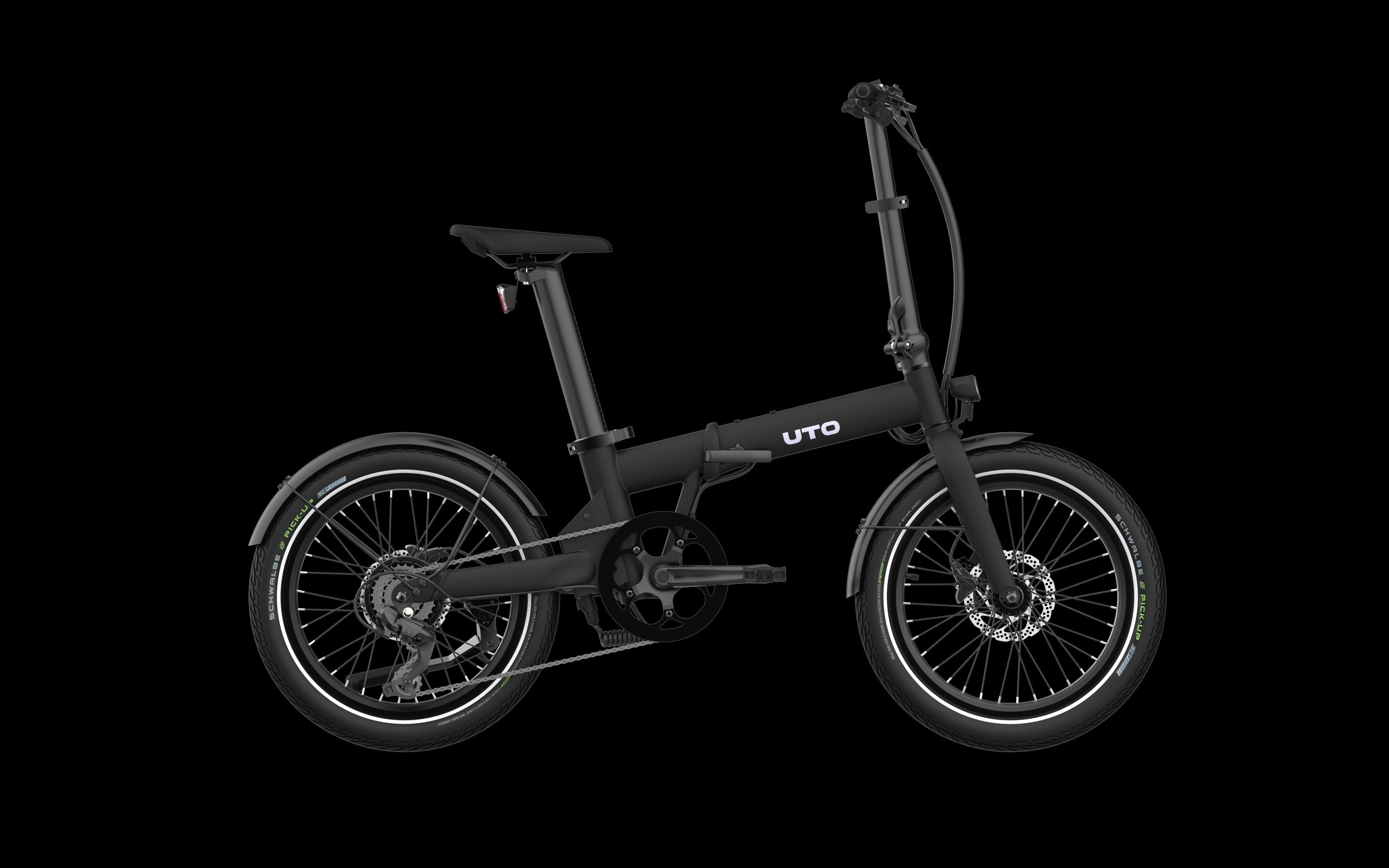 Uto elektrische vouwfiets og20 v0 zwart