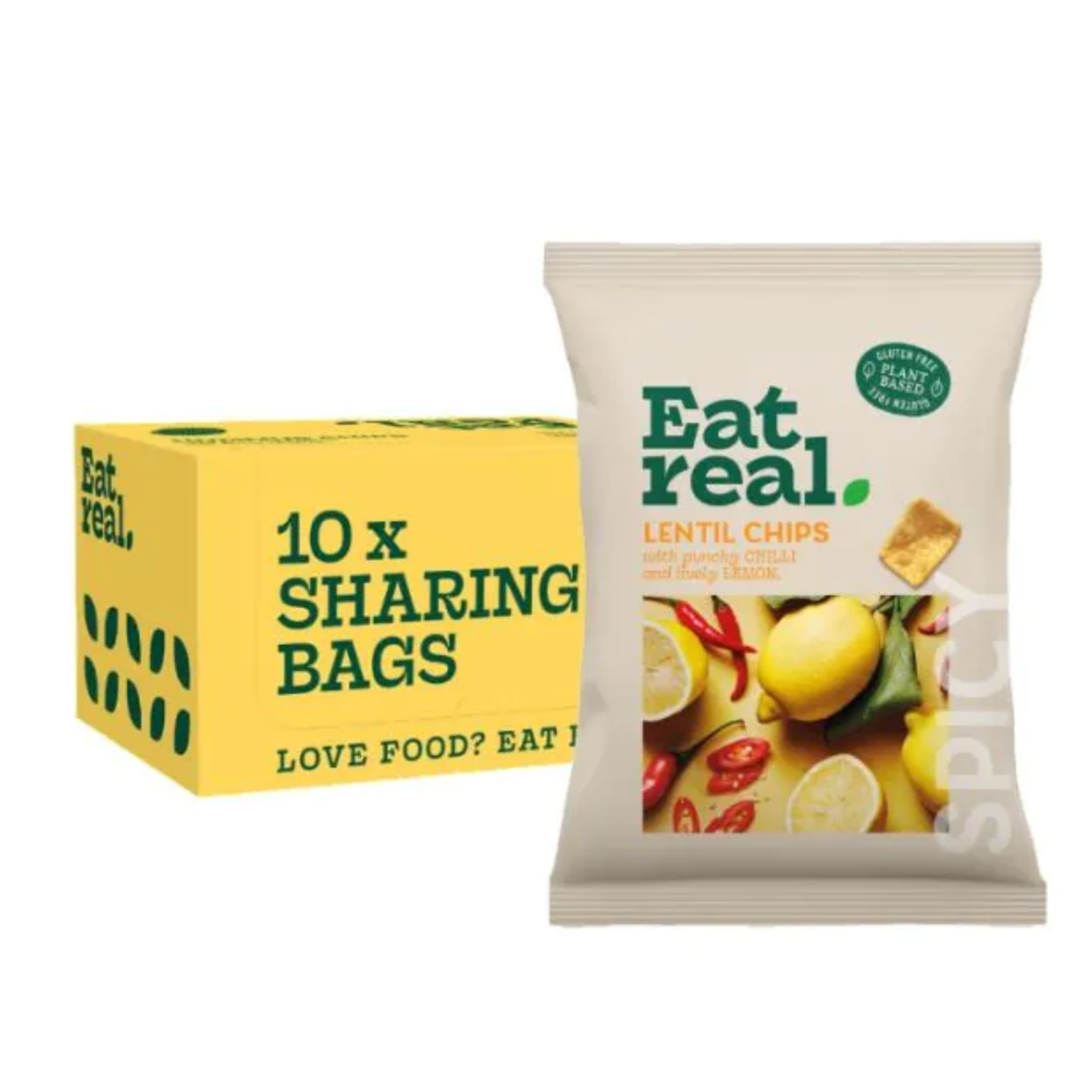 Eat real chilli amp; lemon lentil chips (10x 95gr) (bol)