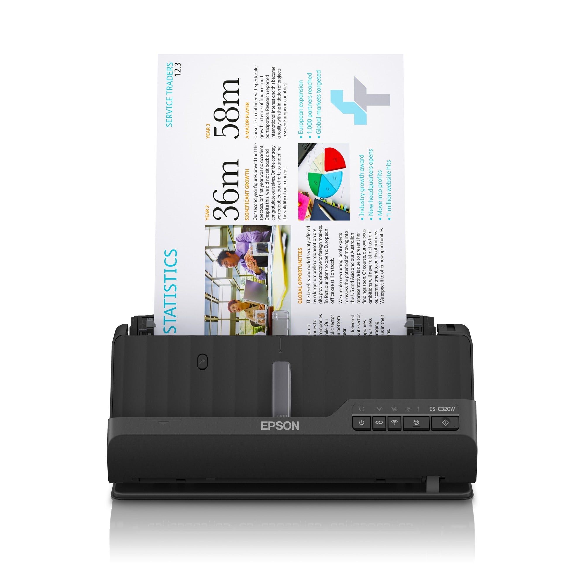 Epson ES-C320W compacte A4-documentscanner met Wi-Fi-con