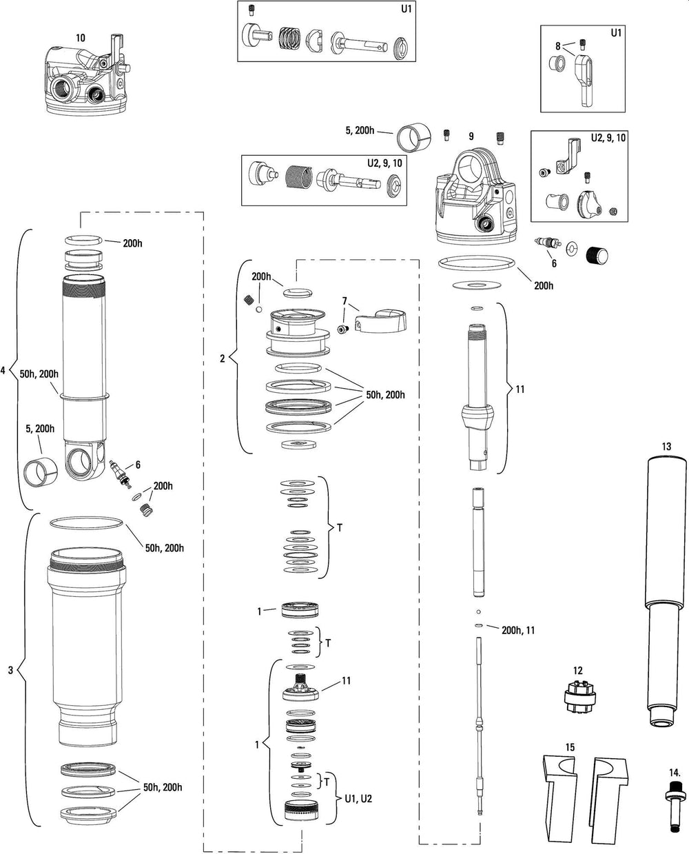 Rockshox federbein sidluxe ultimate 3p rear shock rs sidluxe ult.3p 165 x 40mm