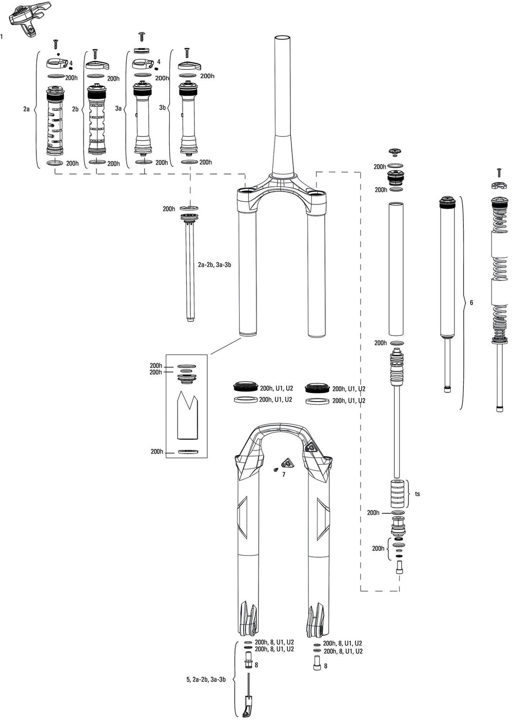 Rockshox federgabel recon silver rl susp.fork rs recon sil.rl 100mm oneloc black