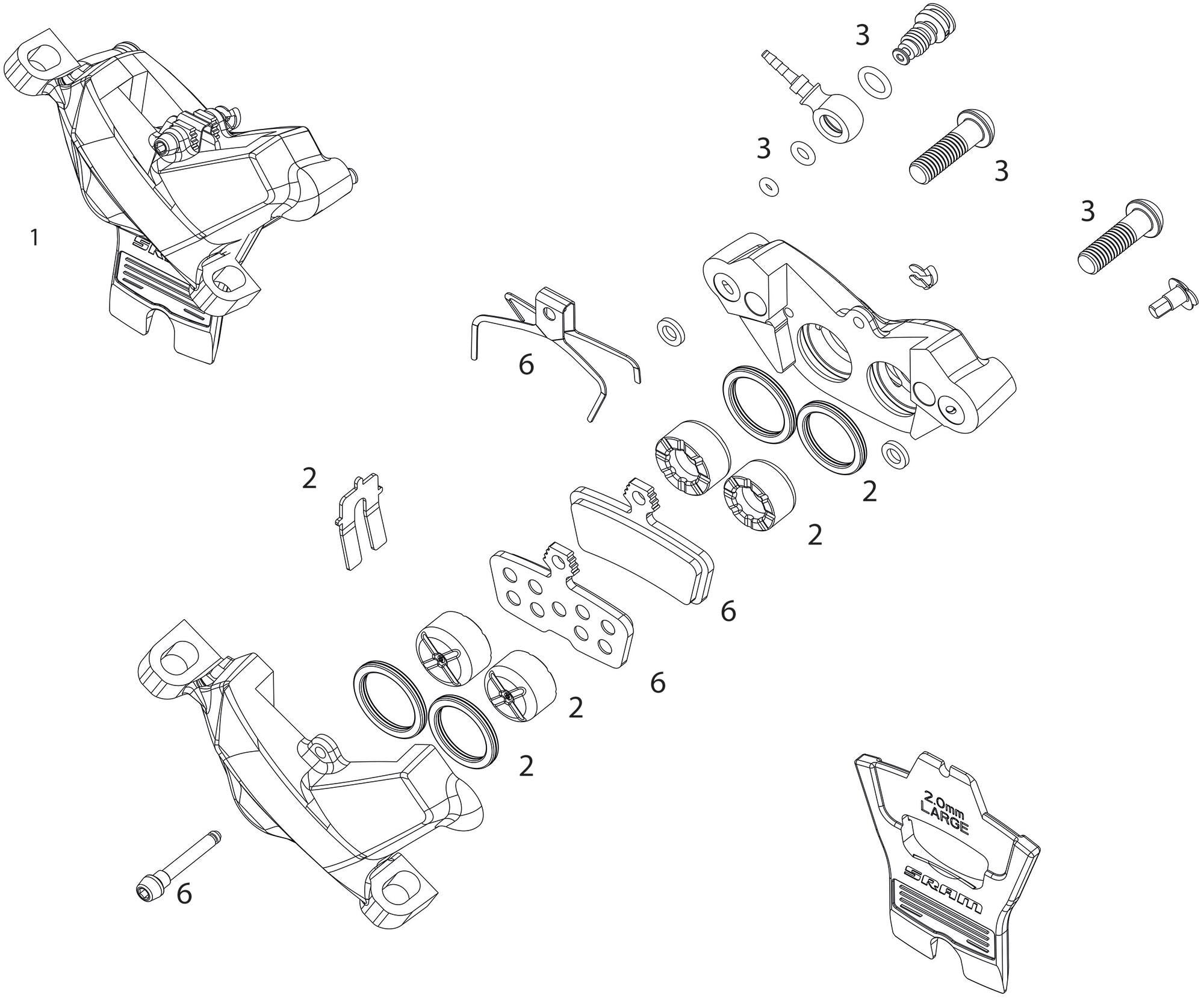 Sram schijfrem code silver stealth disc brake code sil. stealth fr.950mm