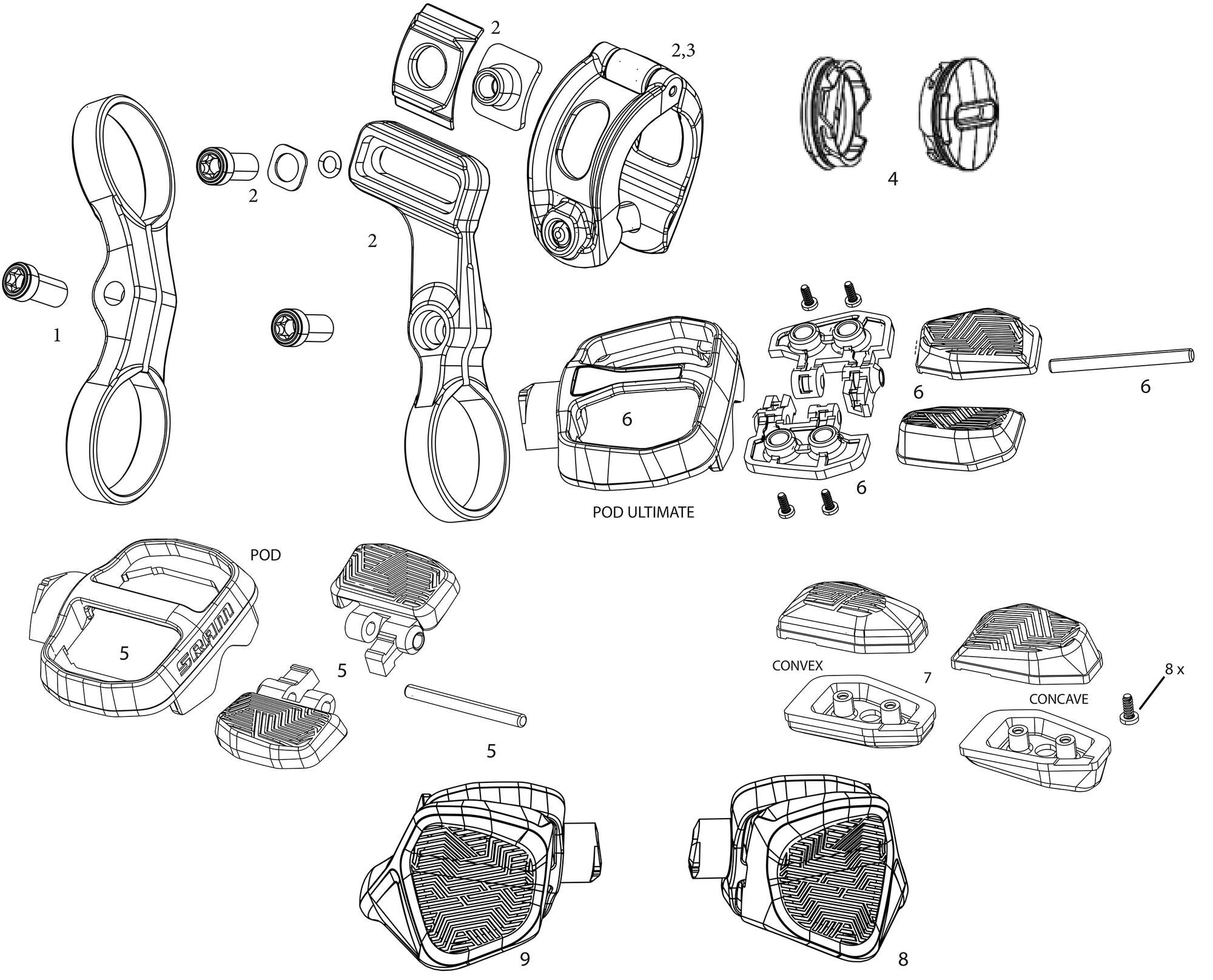 Sram schakelaar eagle axs pod rocker shifter eagle axs pod rocker d1 left