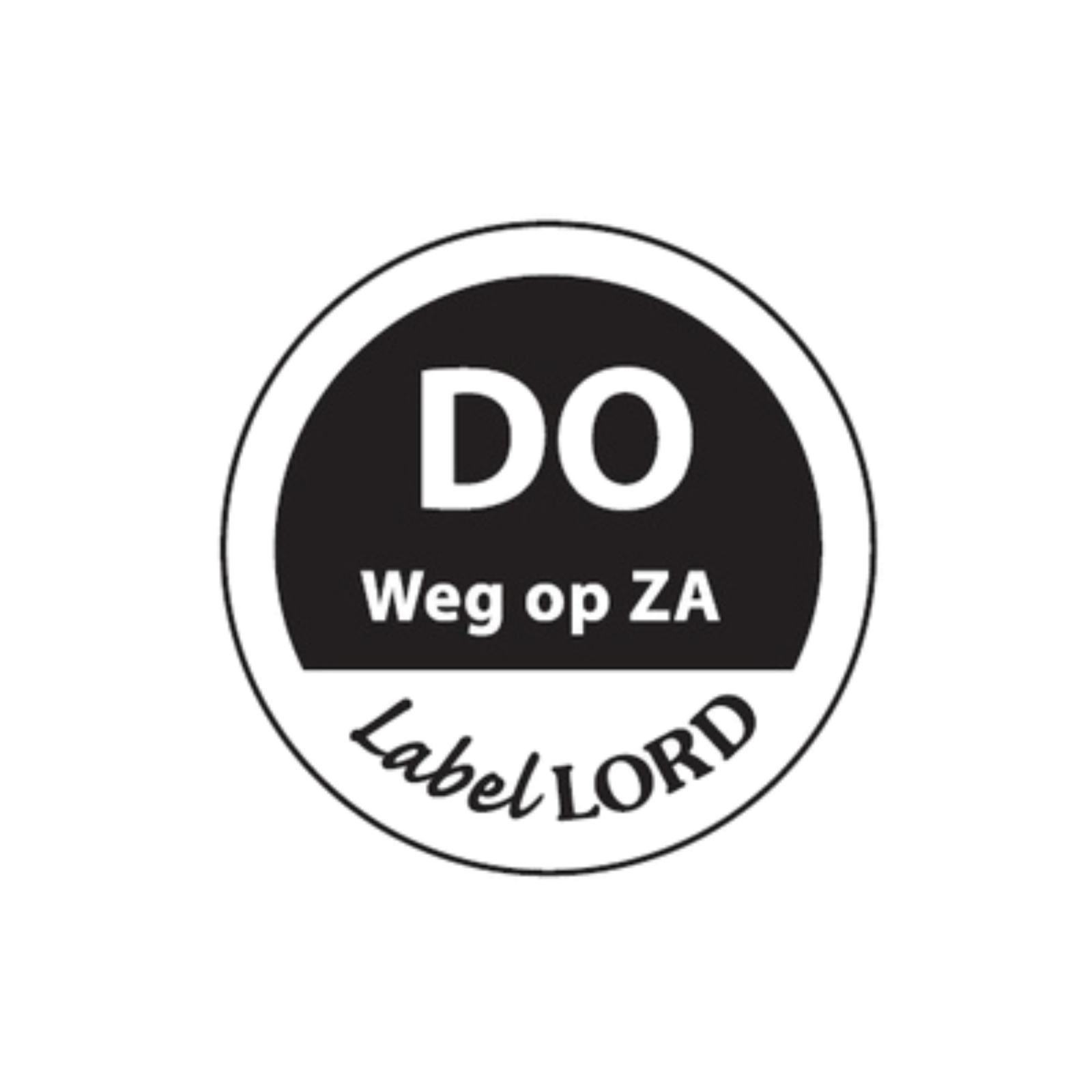 Daymark etiket 'donderdag weg op zaterdag' (500 stuks)