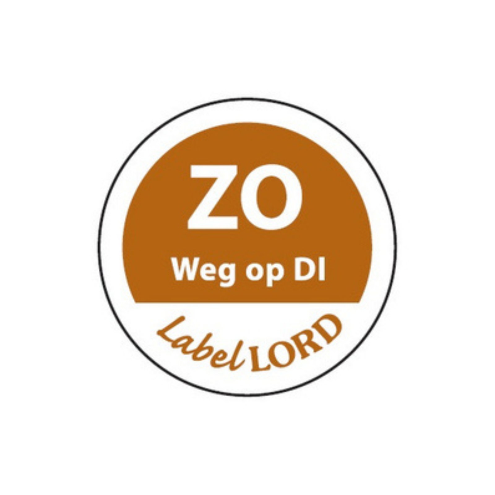 Daymark etiket 'zondag weg op dinsdag' (500 stuks)