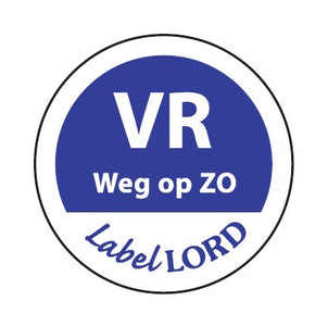 Daymark etiket vrijdag weg op zondag (500 stuks)