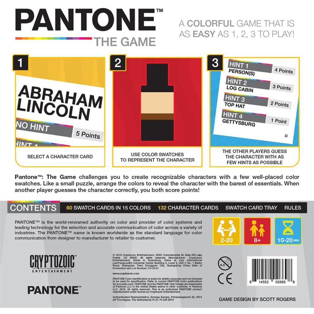 Europees spelersnetwerk Pantone: The Game