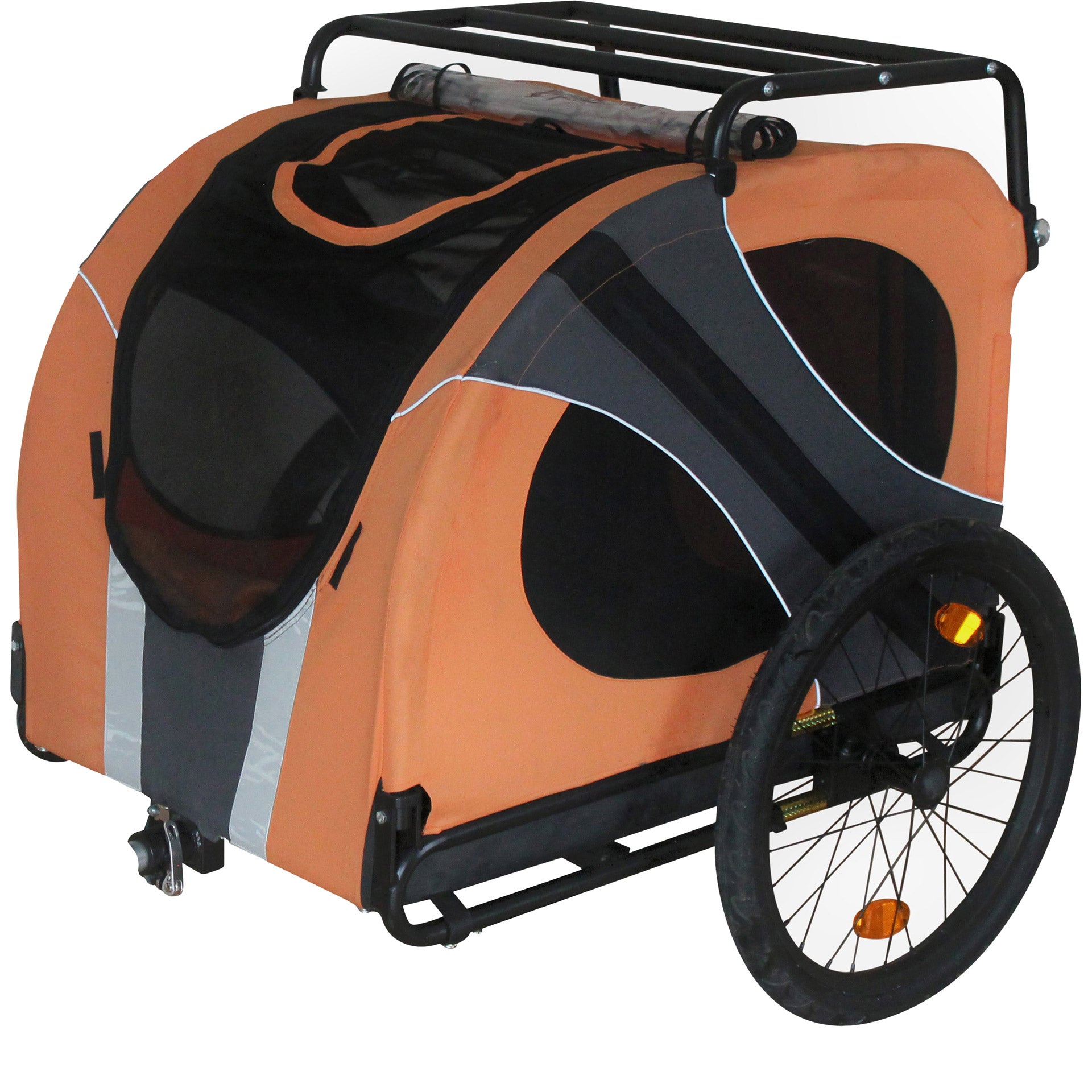 DoggyRide Novel15 Aanhangwagen - Lichtgewicht hondenfietskar, 50 kg draagvermogen, 20 inch wielen, zwart, comfortabel #DoggyRide #Novel15 #hondenfietskar