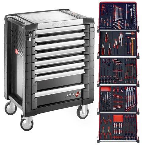 Facom jet gereedschapswagen 8 laden m3, 5 gev. laden, zwart
