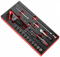 Facom mod 1 4 6-kant doppen - ratel met vergr.