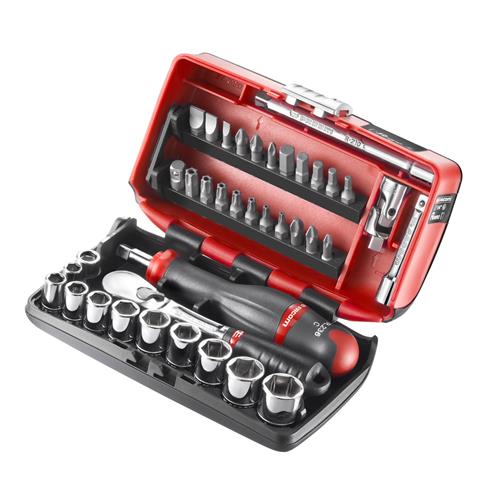 Facom comp. dopset 1 4 6-kant ratel stofdicht - inch