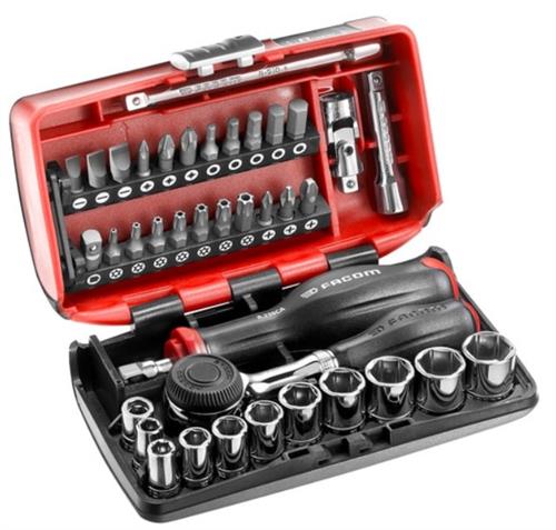 Facom doppendoos met ratel met draaiend heft 1 4