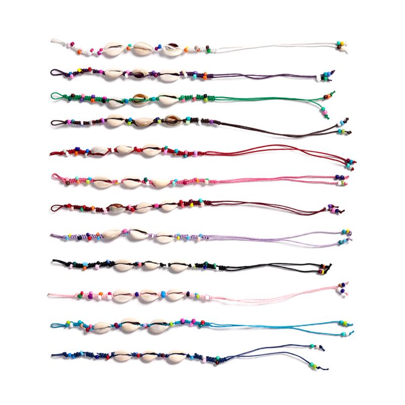 Vriendschapsarmbanden - geweven schelpen