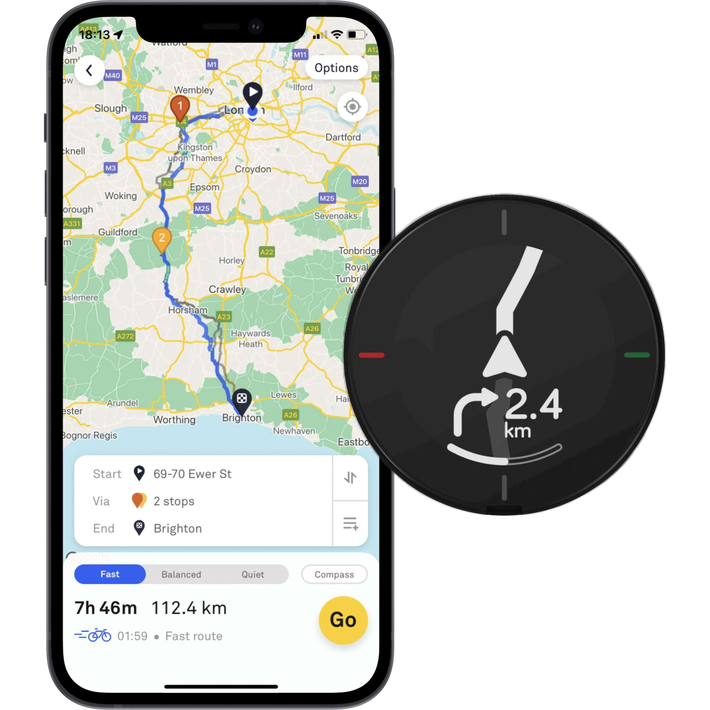 Beeline Velo 2 GPS-fietscomputer