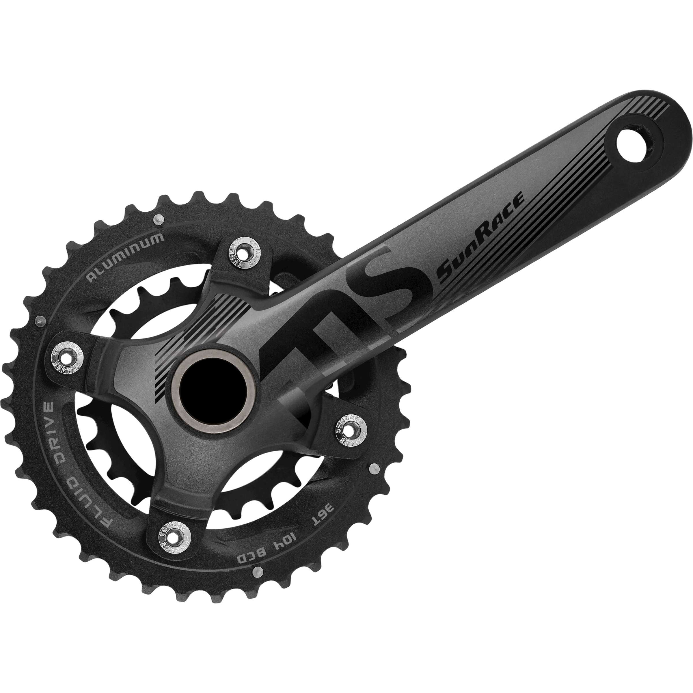 Pédalier Sunrace hollowtech fcms66 10 vitesses 36/22t. 175mm avec bbm97