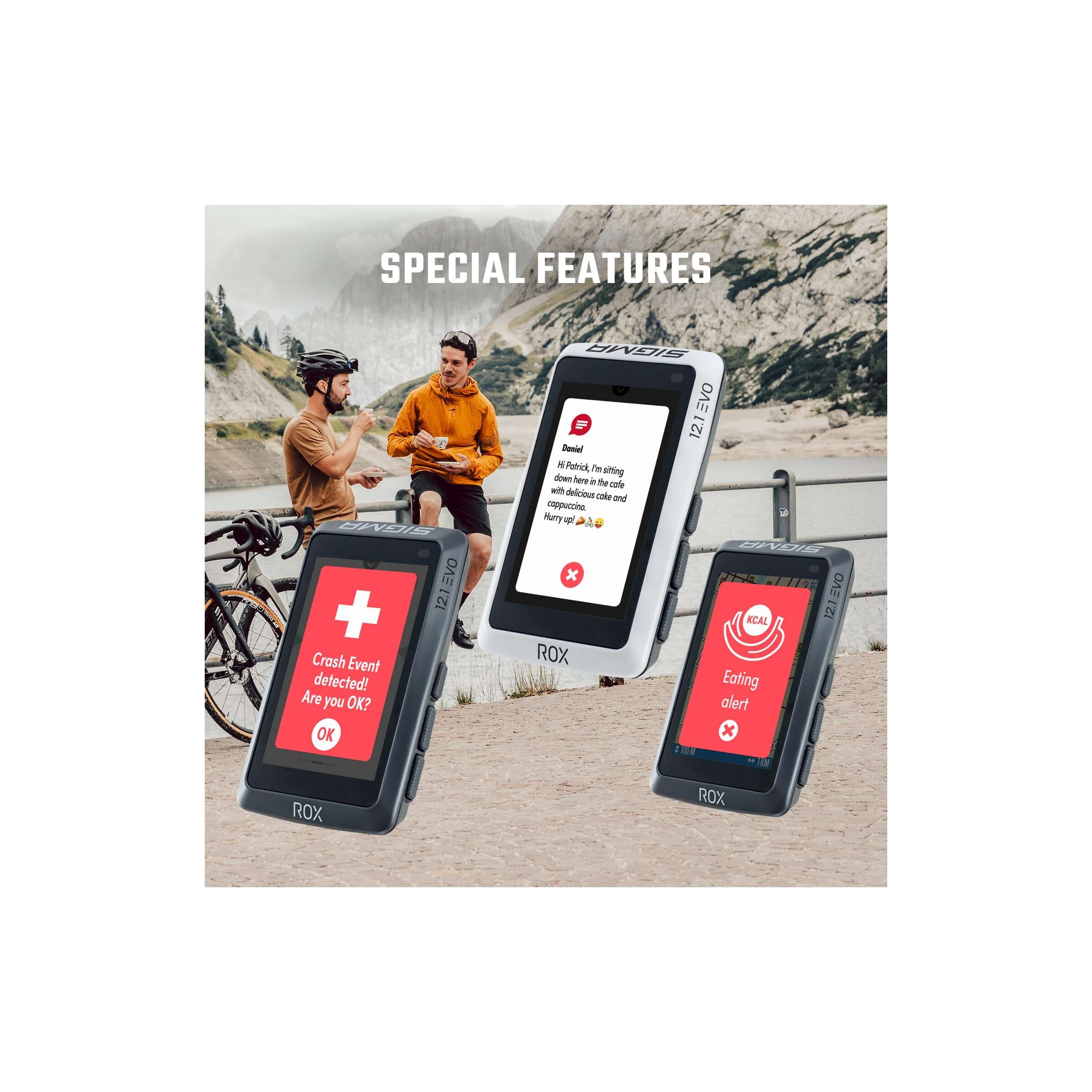 Sigma Fietscomputer ROX 12.1 EVO Nachtgrijs Set sensoren