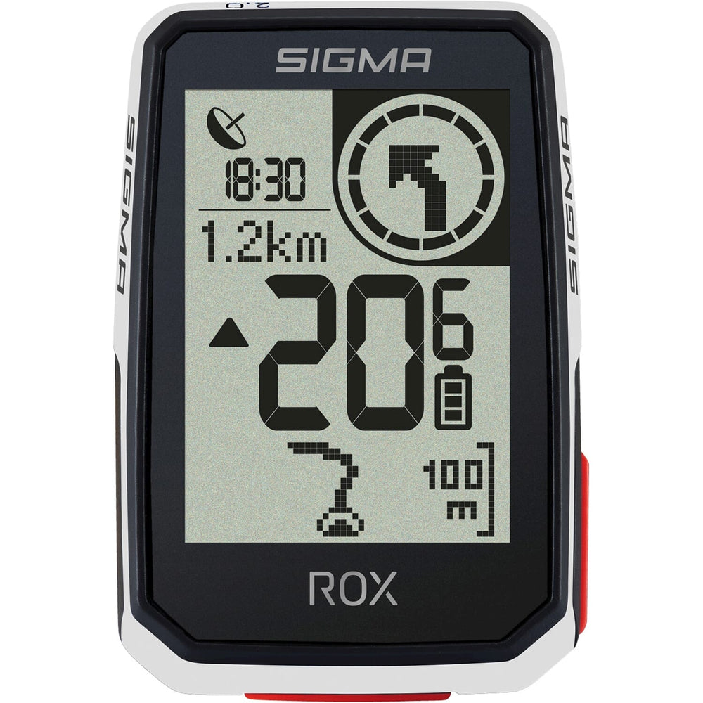 Sigma fietscomputer rox 2.0 endurance wit