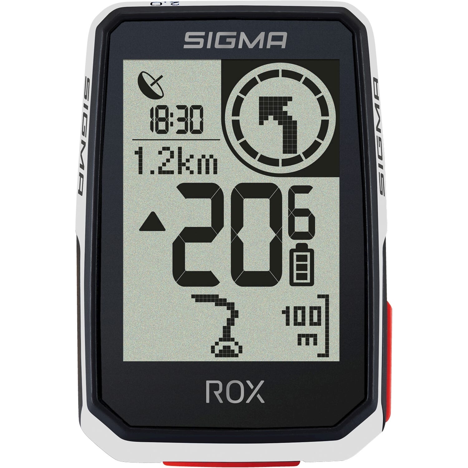 Sigma fietscomputer rox 2.0 endurance wit