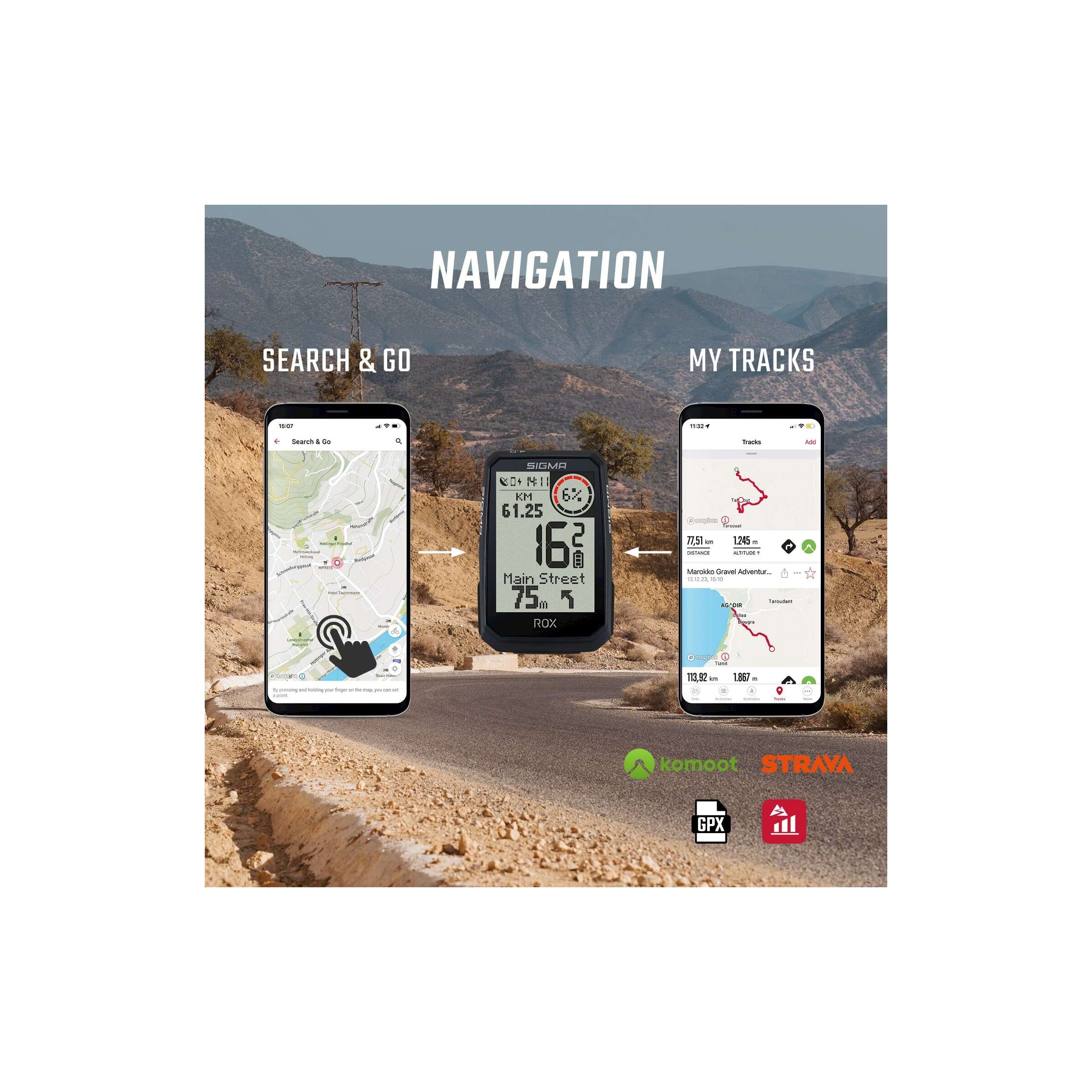 Sigma fietscomputer rox 4.0 endurance zwart