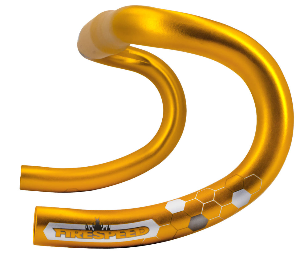 Katana firespeed f-6kac butted aluminium ø31.8 road bike handlebars gold | 31,8mm x 420mm