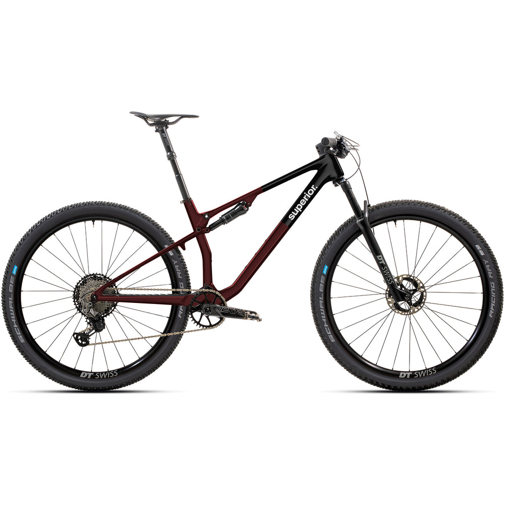 Superior mtb volledig xf 9.5 team 29x17.5 (m) gls rood crb. zwart