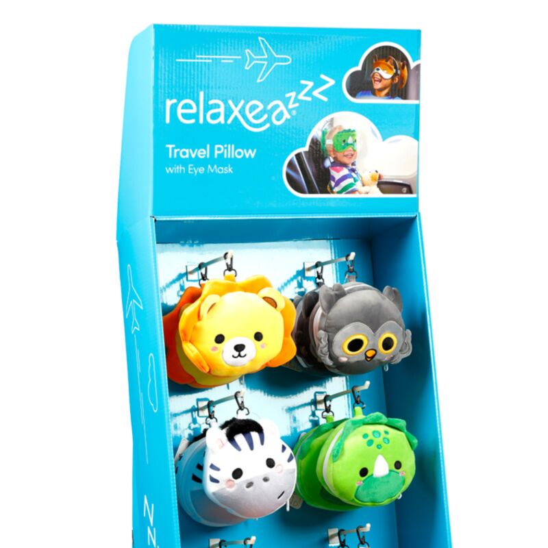 10 haken productdisplaystandaard voor relaxeazzz reiskussens slaapmaskers