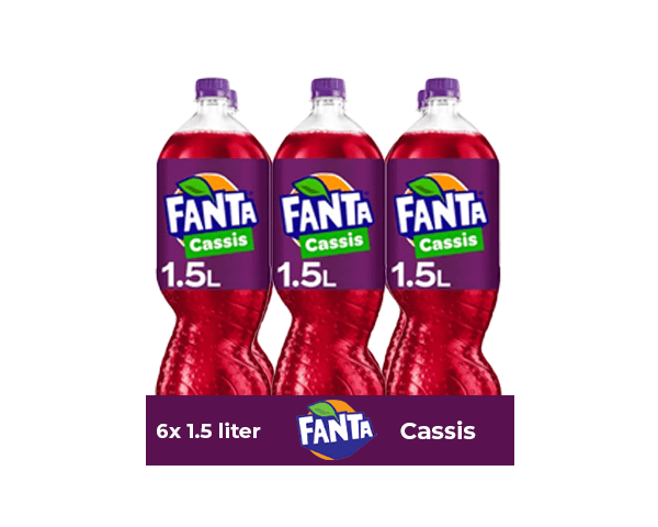 Fanta cassis pet fles (6x 1,5 liter)