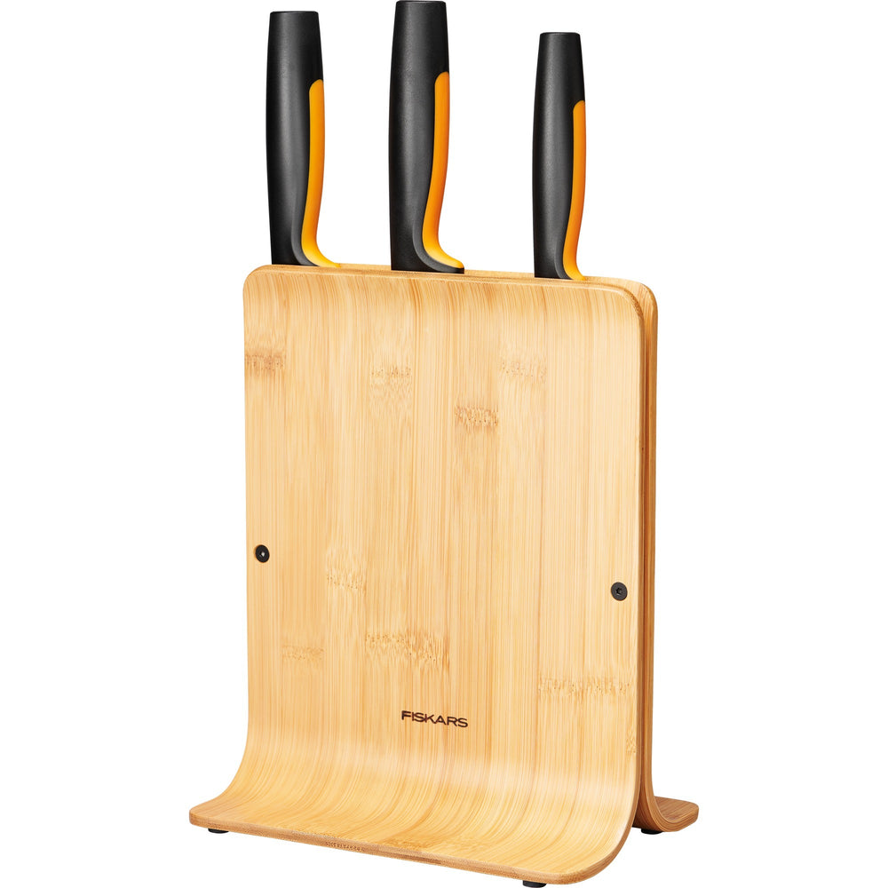 Fiskars Fiskars Functionele Vorm Bamboe messenblok met 3 messen