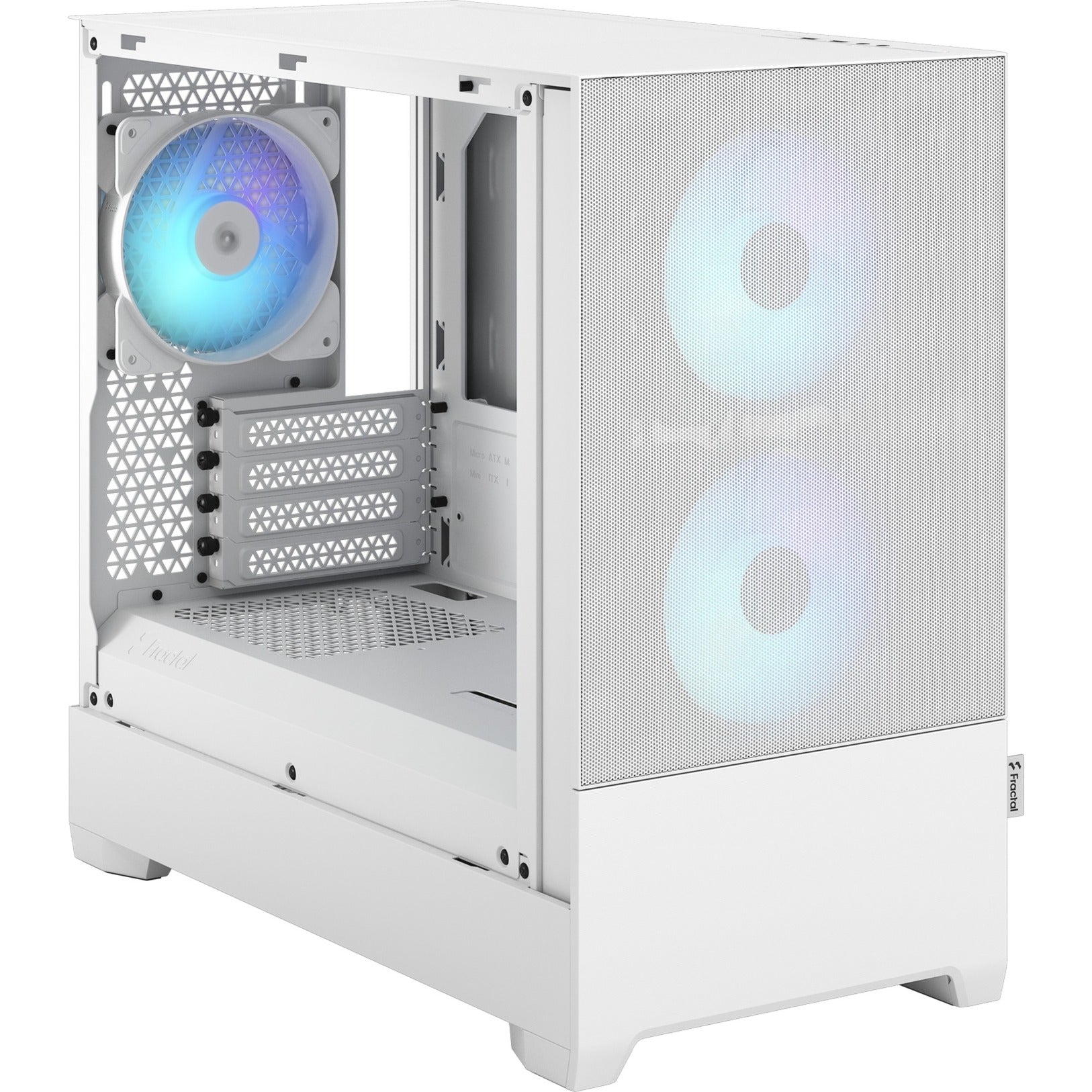 Fractal design pop mini air rgb midi tower behuizing (wit | 2x usb-a | rgb | window)