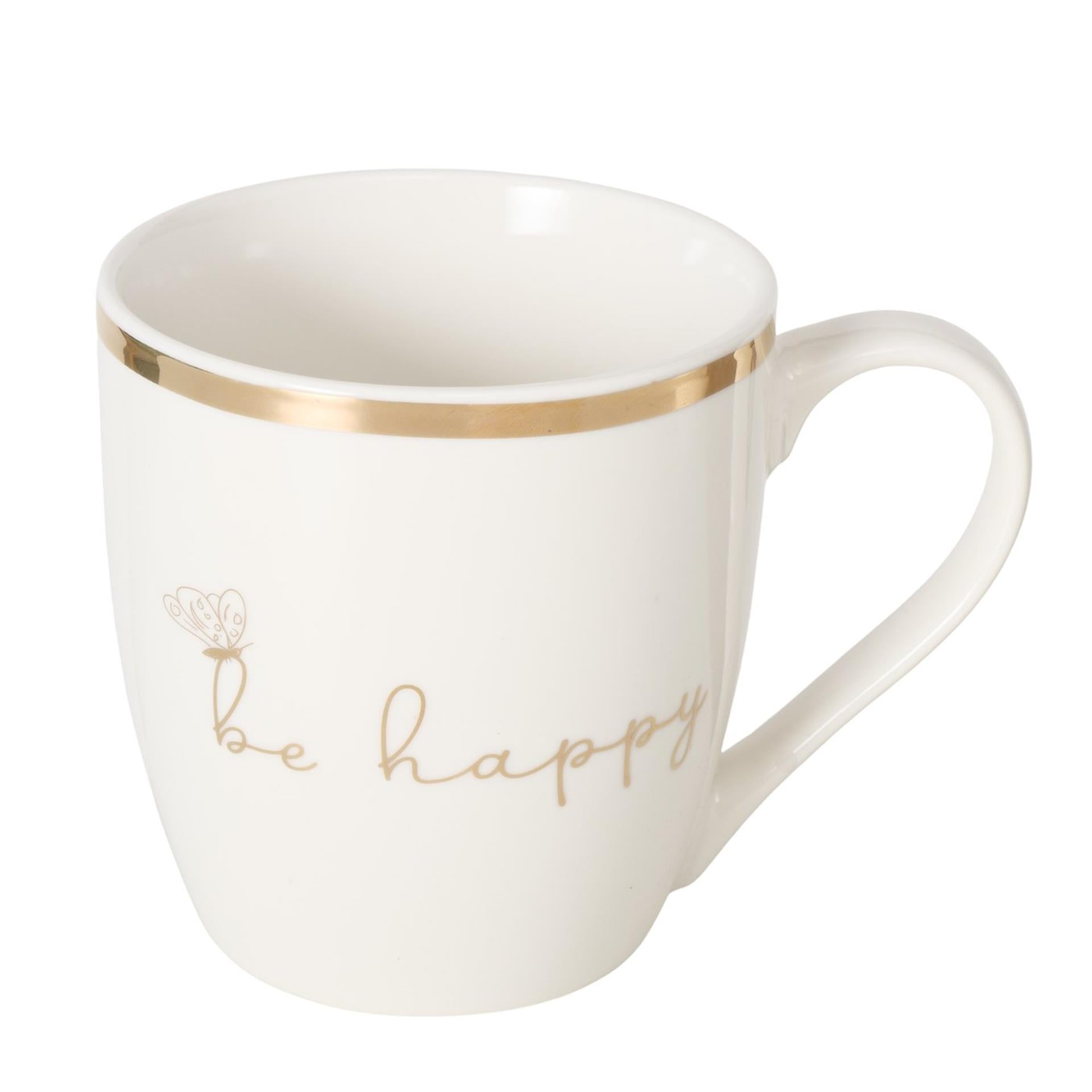 Boltze home mok davina be happy smile 400ml h10cm