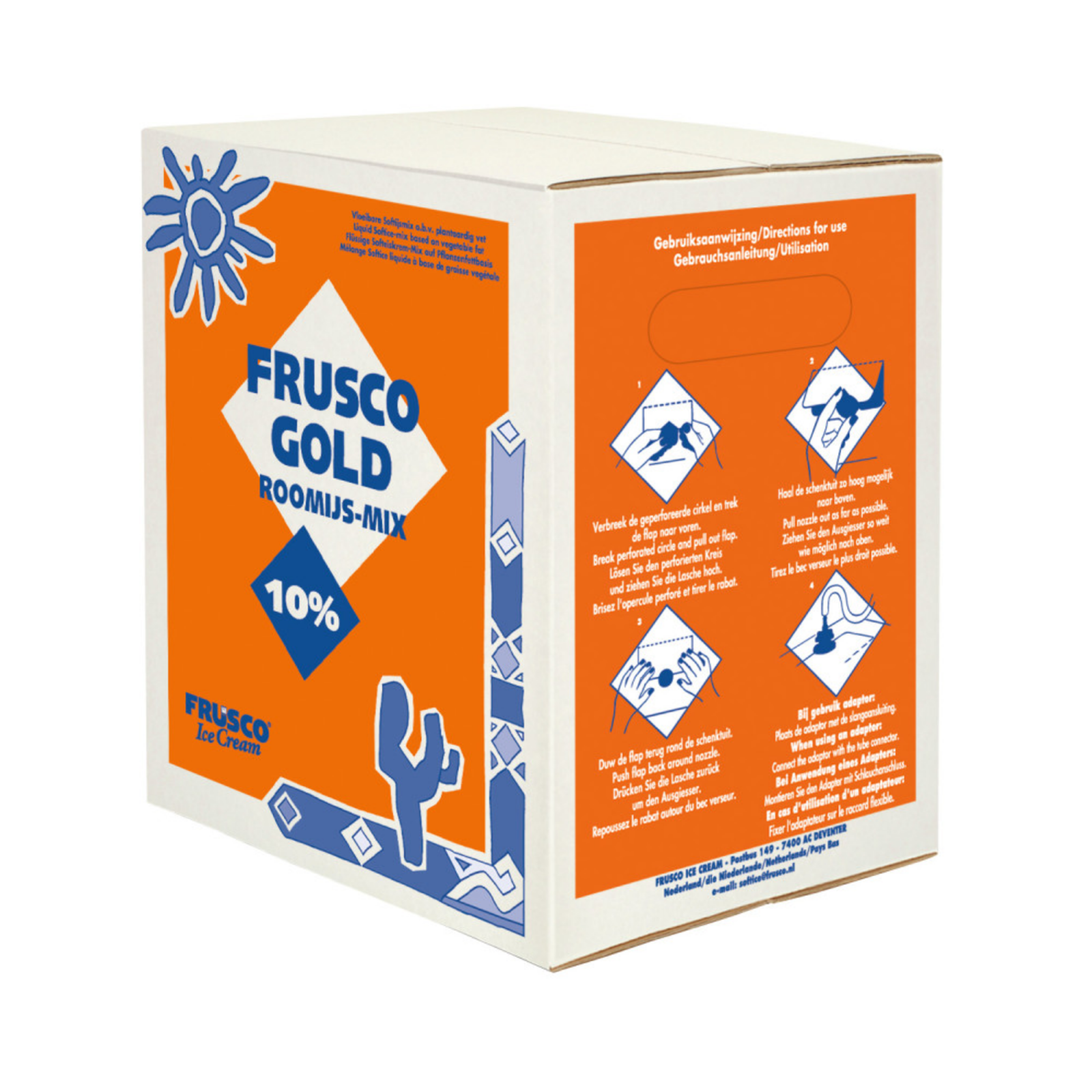 Nic frusco ijsmix vloeibaar gold 10% (10 liter)
